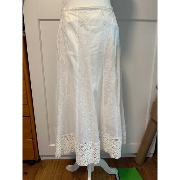 66. Vintage Allison Taylor skirt; white; Size 12 - Picture 2 of 8
